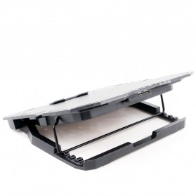 Taffware FAN Cooling Pad Laptop 5 Kipas - K5 - Black - 13