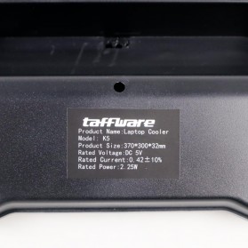 Taffware FAN Cooling Pad Laptop 5 Kipas - K5 - Black - 14