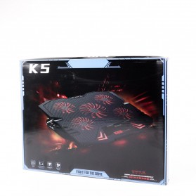 Taffware FAN Cooling Pad Laptop 5 Kipas - K5 - Black - 18