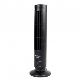 TaffHOME Kipas Angin USB Tower Fan Leafless Ultra Quite - YK-1208 - Black