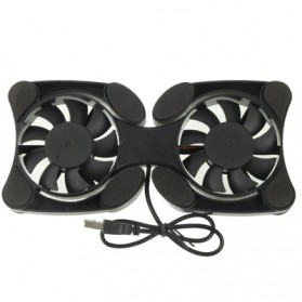 Super Mini Notebook Fan - Black - 2