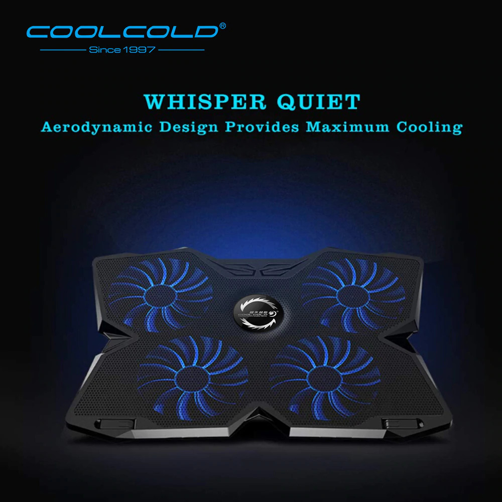 Coolcold Gaming Cooling Pad Laptop Notebook 4 Kipas K25