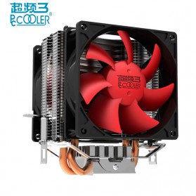 PcCooler Mini CPU Heatsink 2 Heatpipe with 2 Fan 80mm - HS115 - Black/Red - 2