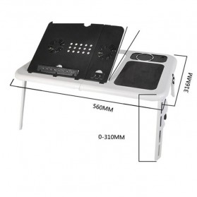 Meja Laptop Multifungsi - LD09 - Black - 4
