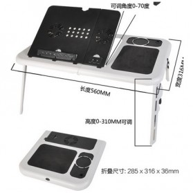 Meja Laptop Multifungsi - LD09 - Black - 8