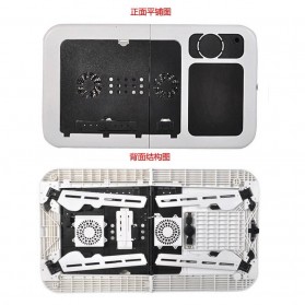 Meja Laptop Multifungsi - LD09 - Black - 9