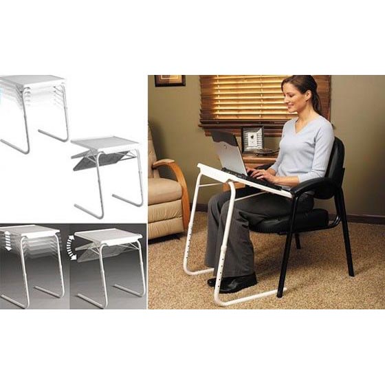 Table Mate II Meja  Laptop  Lipat Portable Laptop  White 