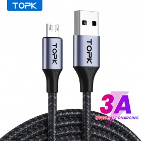 TOPK Kabel Charger Micro USB Charging 3A 1 Meter - AN10 - Black