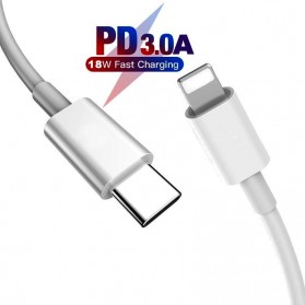 Kabel Charger USB Type C To Lightning 1 Meter -1636 - White