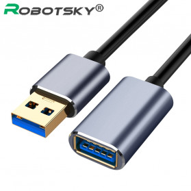 Robotsky Kabel USB 3.0 Ekstension Male to Female 1 Meter - RBT129 - Gray