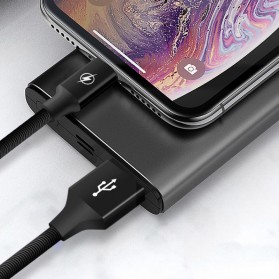 Liquid Soft Kabel Charger Lightning 2.4A 3 Meter - SM220 - Black