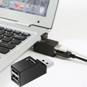 SIFREE Mini USB Hub Super Speed USB 3.0 3 Ports - ZG1063 - Black