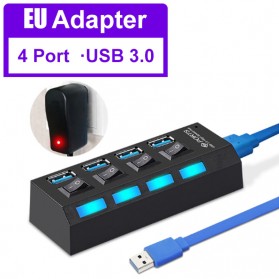 EASYIDEA USB Hub 3.0 4 Port with Power Supply - U9103 - Black