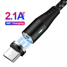 USB Kabel Data / Data Cable - AUFU Kabel Charger Magnetic USB Type C 2.1A 1 Meter - A420 - Black