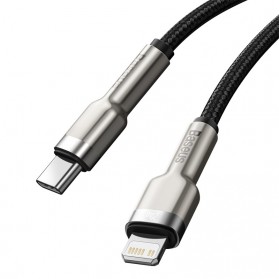 Baseus Cafule Kabel Charger USB Type C to Lightning 1M PD 20W - CATLJK-A01 - Black - 3