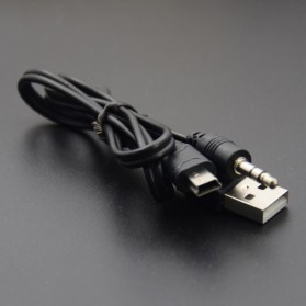 Kabel Mini USB ke USB + AUX 3.5mm Audio Cabl - A-02 - Black