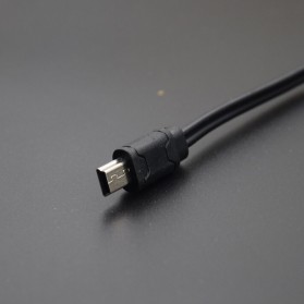 Kabel Mini USB ke USB + AUX 3.5mm Audio Cabl - A-02 - Black - 2