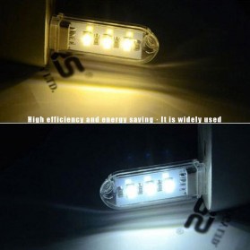 MeeToo Lampu USB Lamp Light 3 LED Cool White - SMD 5730 - Silver - 5