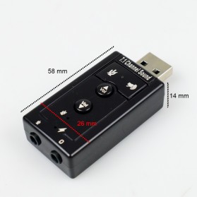 Taffware USB 7.1 Channel Sound Card Adapter - TC-03 - 7