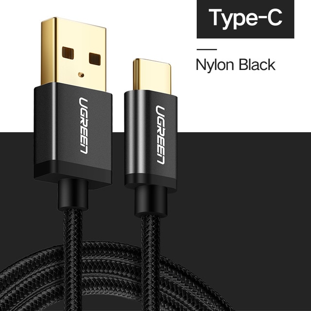 ... Premium Micro USB 2.0 Data Sync Charging Cable (Black . Source · UGREEN Kabel Charger USB Type C 2.0 Nylon Braided 1.5 Meter - US174 - Black