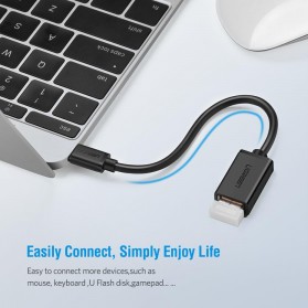 UGREEN Kabel USB Type C 3.0 OTG Round Style 13 CM - 30701 - Black - 2