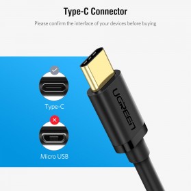 UGREEN Kabel USB Type C 3.0 OTG Round Style 13 CM - 30701 - Black - 8