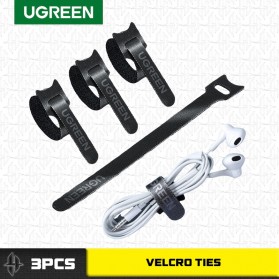 UGREEN Cable Organizer Velcro Winder 3PCS - 20245 - Black