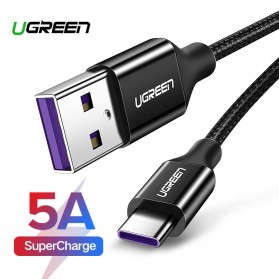 UGREEN Kabel Charger USB Type C SuperCharger 5A 1 Meter - 50567 - Black
