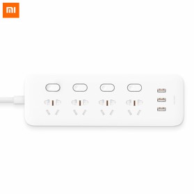 Gambar produk Xiaomi Mijia Smart Power Strip Stop Kontak 4 Electric Plug + 3 Port USB 5V 2.1A Fast Charging