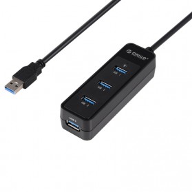 Orico Ultra Mini USB 3.0 High Speed HUB 4 Port 3.3 Ft Cable - W5PH4-3S - Black - 4