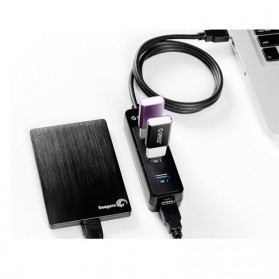 Orico Ultra Mini USB 3.0 High Speed HUB 4 Port 3.3 Ft Cable - W5PH4-3S - Black - 6