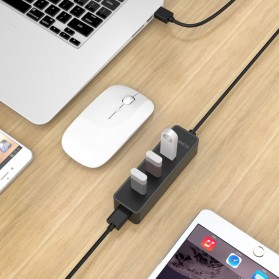 Orico Ultra Mini USB 3.0 High Speed HUB 4 Port 30CM Cable - W5PH4-U3 - Black - 3