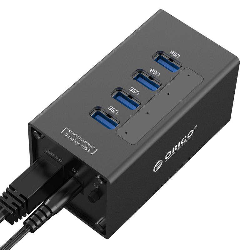 Orico Aluminium 4 Port Usb 30 Ultra Mini Hub With 33ft Usb 30