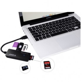 Orico USB 3.0 Hub with Card Reader - H3TS-U3-V1 - Black - 3