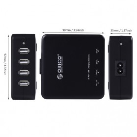 Orico USB Wall Travel Charger Hub 4 Port - DCE-4U - Black - 3