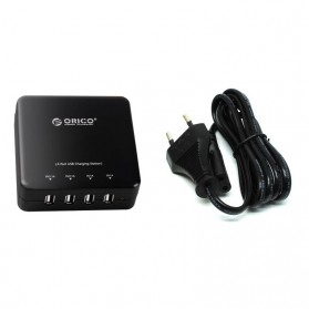 Orico USB Wall Travel Charger Hub 4 Port - DCE-4U - Black - 4