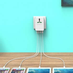 Orico 20W Universal Travel Power Plug with 4 USB Charging Ports - S4U - White - 3