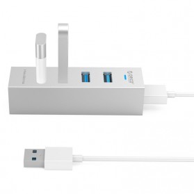 Orico Aluminium USB 3.0 Type A / C High Speed HUB 4 Port - ASH4-U3 - Silver - 4