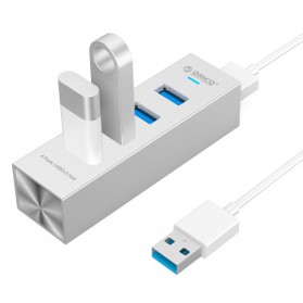 Orico Aluminium USB 3.0 Type A / C High Speed HUB 4 Port - ASH4-U3 - Silver - 5