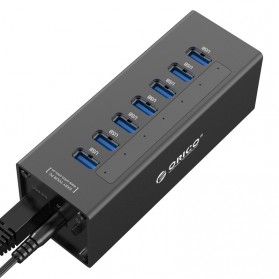 ORICO Aluminium 7 Port USB 3.0 HUB with 3.3Ft USB 3.0 Cable - A3H7-V1 - Black - 4