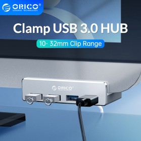 Orico USB Hub 3.0 Clip-on Type Aluminium 4 Port - MH4PU-P - Silver