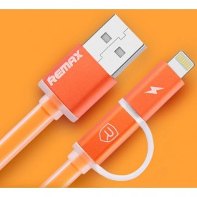 Remax Aurora High Speed Double Sided Micro Usb / Lightning RC-020t - Orange - 1