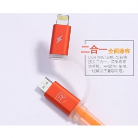 Remax Aurora High Speed Double Sided Micro Usb / Lightning RC-020t - Orange - 5
