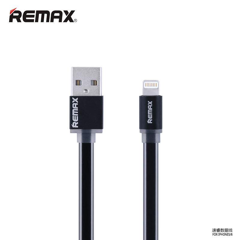 Remax Quick Lightning Cable for iPhone 5/6/7/8/X - RC-005 - Black - 1