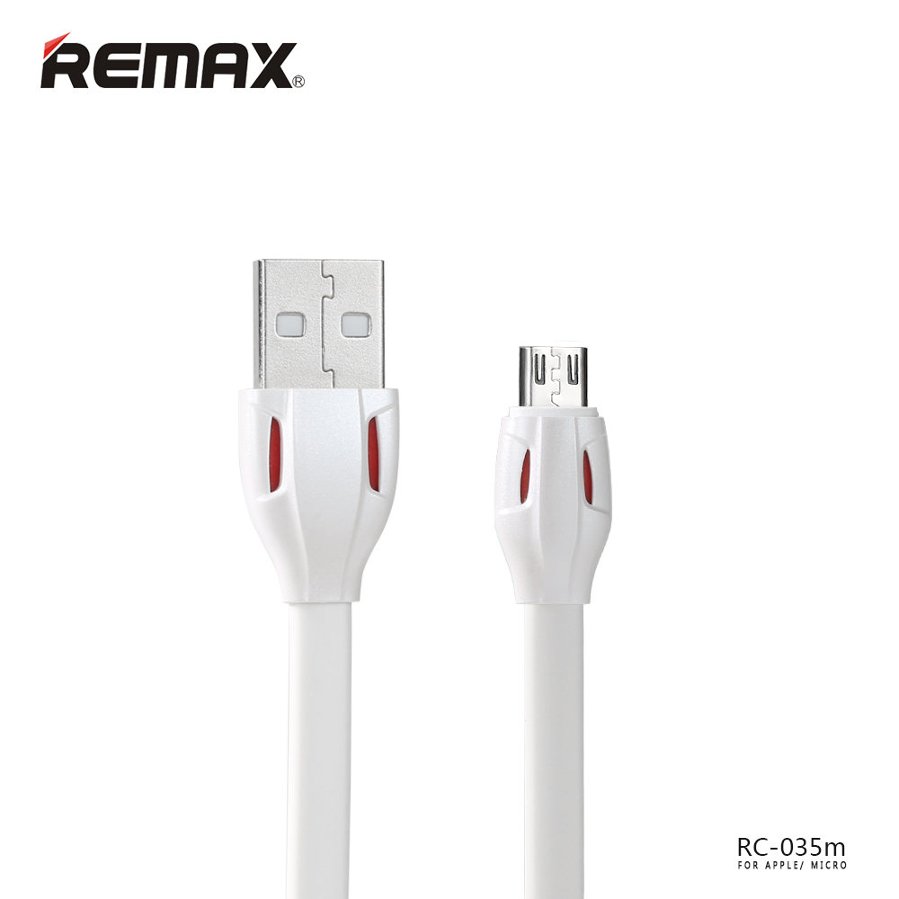Remax Laser Data Micro USB Cable for Smartphone - RC-035m - White - 1