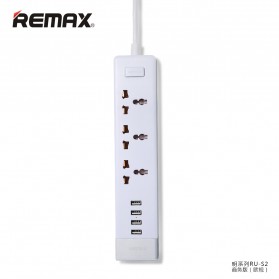 Remax Business Version RU-S2 4 Ports USB Hub Charger and 3 EU Universal Plug - White - 1