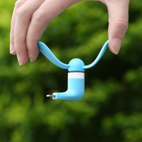 Remax Mini Portable USB Fan Lightning Port 8 Pin for iPhone 5/6 - F10 - Blue - 6