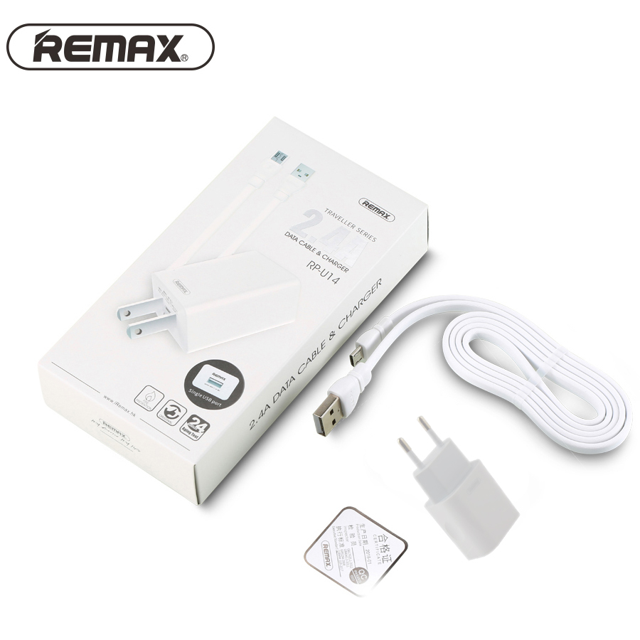 Remax Adapter Usb Charger Eu Plug 2 4a With Usb Type C Rp U14