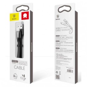 Baseus Nimble Series Kabel Charger USB Type C 2A 23cm - CATMBJ-01 - Black - 4