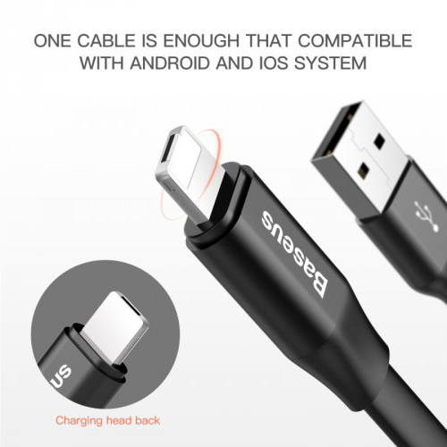 baseus nimble series 2 in 1 kabel micro usb lightning 2a 1 2 meter black jakartanotebook baseus nimble series 2 in 1 kabel micro usb lightning 2a 1 2 meter black jakartanotebook
